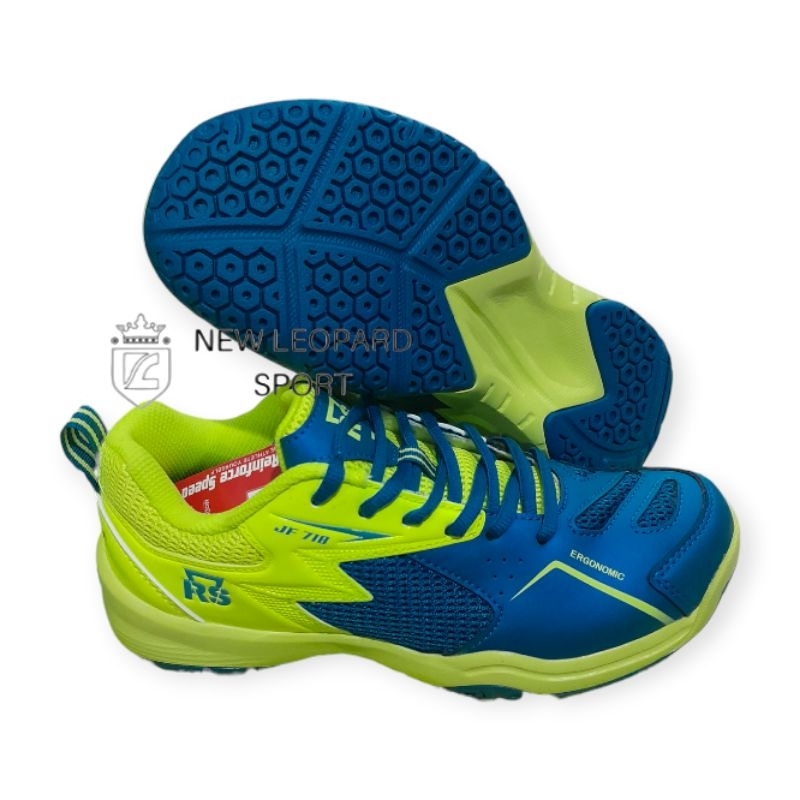 Sepatu Badminton Rs JF 718 Hijau Lemon / Sepatu Bulutangkis