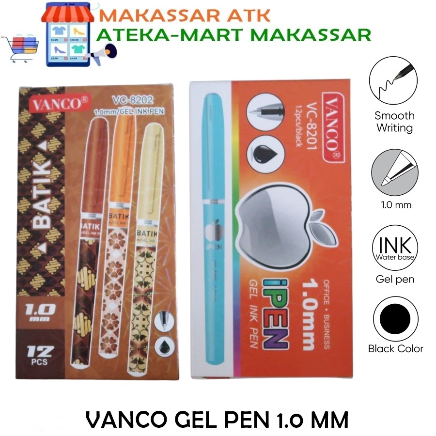 

[BOX/12PCS] VANCO GEL PEN VC-8200 VC-8201 VC-8202 SIGN PEN