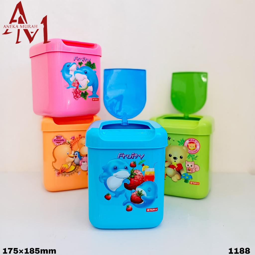 TEMPAT SAMPAH PLASTIK MINI CLEAN DUST BIN PRT C - 6 LION STAR ( 1188 )