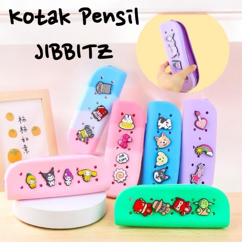 

Tempat Pensil Silikon Jibbitz Gambar Cowo Cewe Krakter lucu Kotak Pensil Anak Lucu Kartun