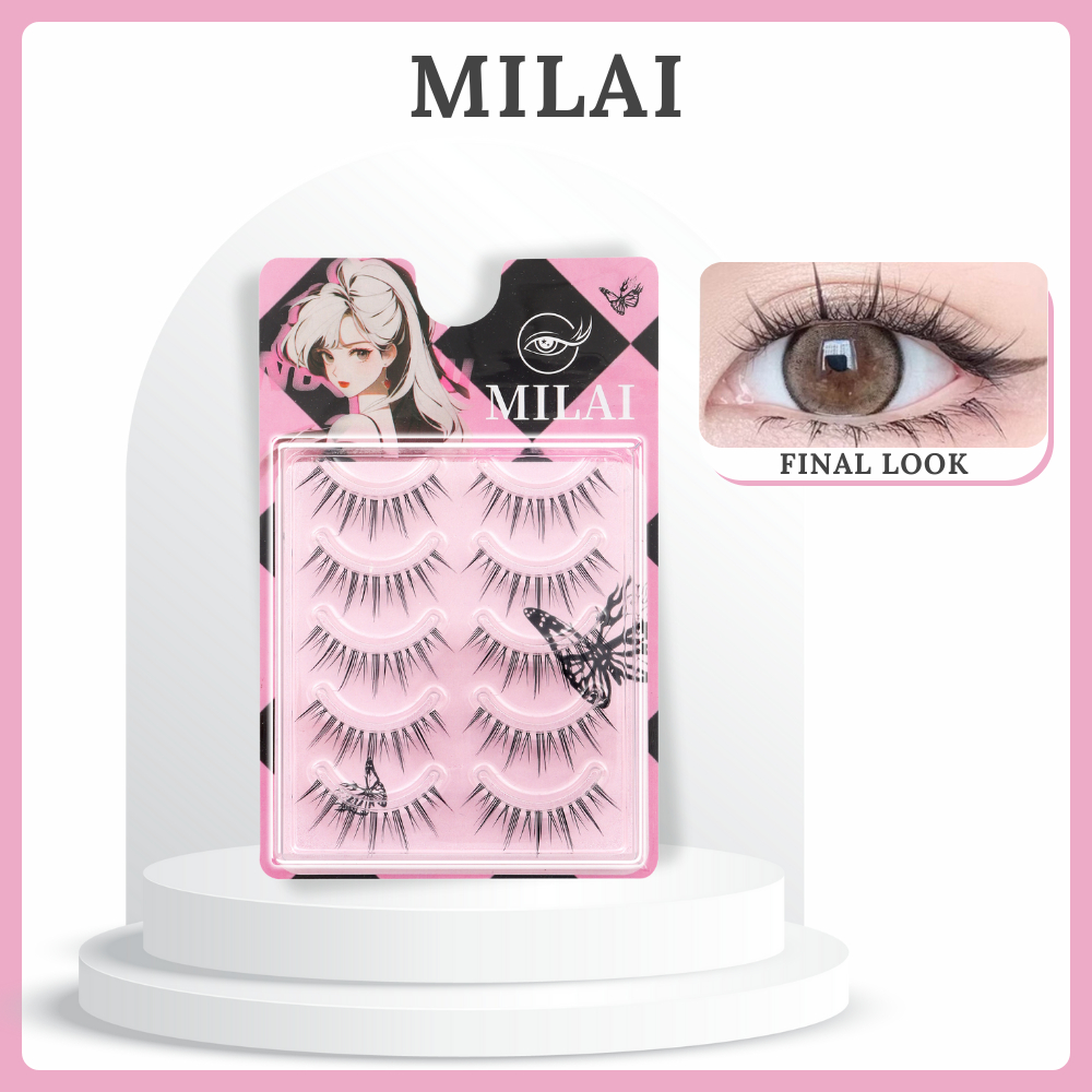 MILAI Bulu Mata A01 Natural Look Bulu Mata Palsu | Lem Bulu Mata Bulumata Palsu | Eyelash Extension
