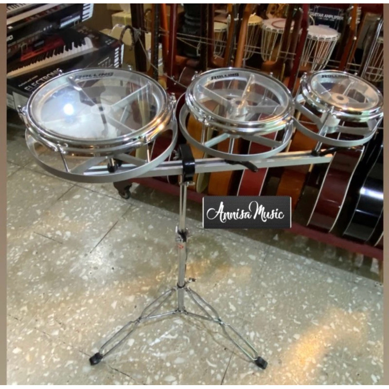 Rototom 6”,8”,10” Rolling+Stand / Rototom Rolling 6”, 8”, 10” + kaki