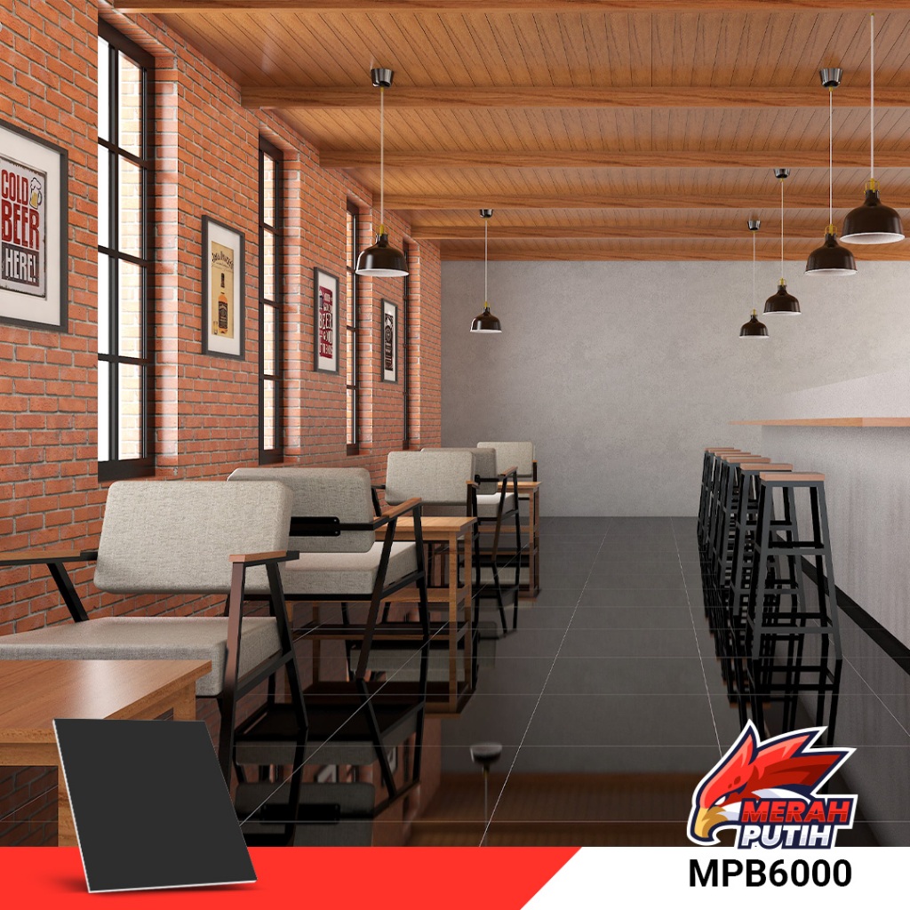 GRANITE MERAH PUTIH 60x60 cm - MPB6000 - MIDDLE BLACK