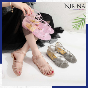 meisha jelly gliter tali /sandal sepatu wanita import terbaru/sepatu wanita kekinian korea antislip/