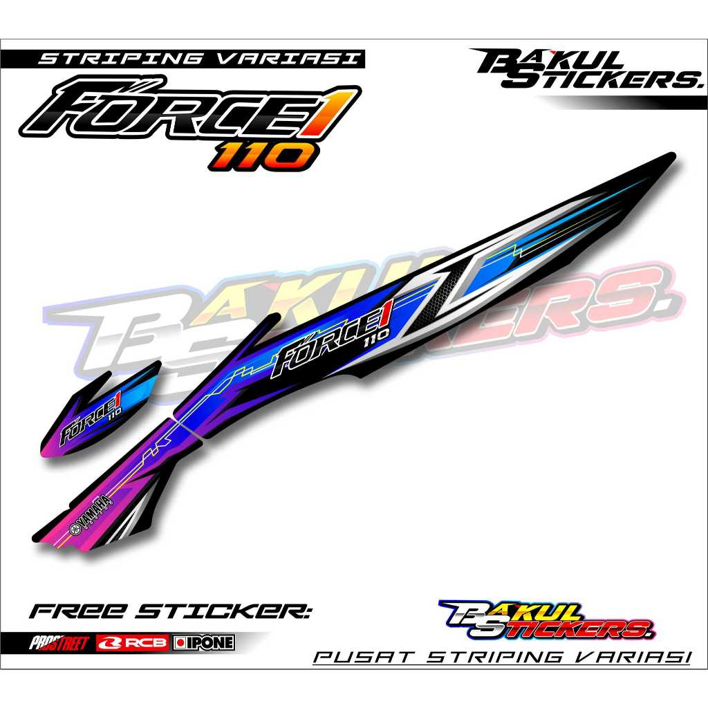 STRIPING VARIASI YAMAHA FORCE ONE 110/ STICKER LIST VARIASI MOTOR YAMAHA FORCE ONE
