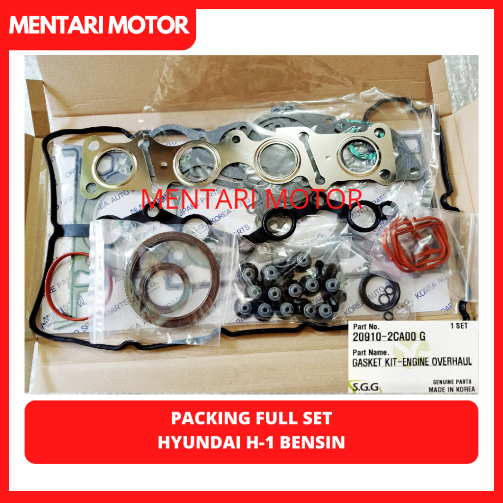 Gasket Full Set Hyundai H1 Bensin H-1 Packing Overhoul Fullset Paking Kop Cylinder SET