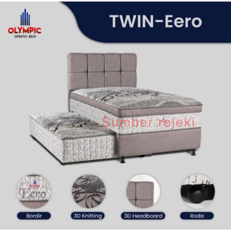 olympic twin eero 120 x 200 kasur spring bed 2in1 120x200 full set matras springbed plush top