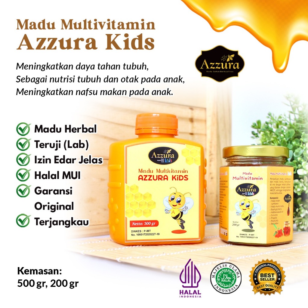 

Madu Azzura - Madu Kids Madu Nutrisi Anak Penambah Nafsu Makan Rasa Enak Asli 100% Original