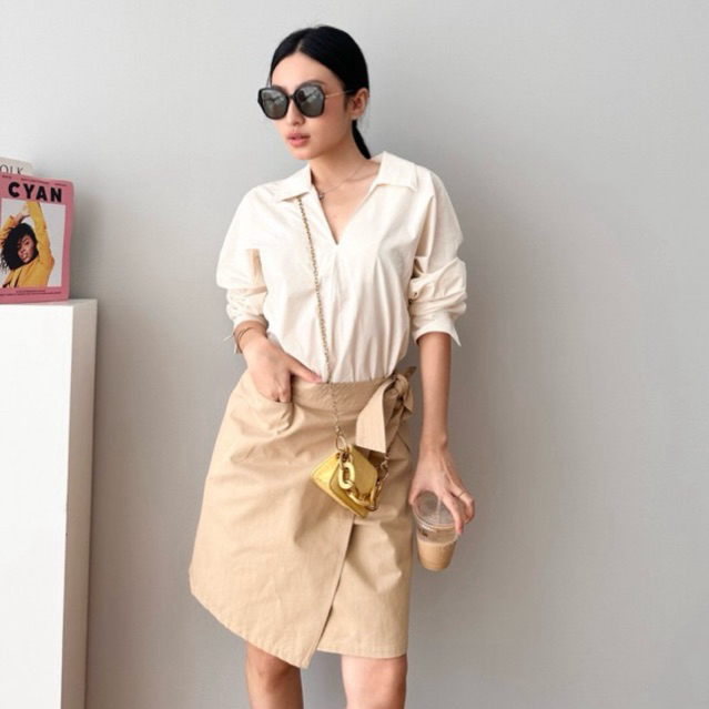 MAFIA - MIAMI DRESS SET | setelan kemeja katun Dress shirt wanita