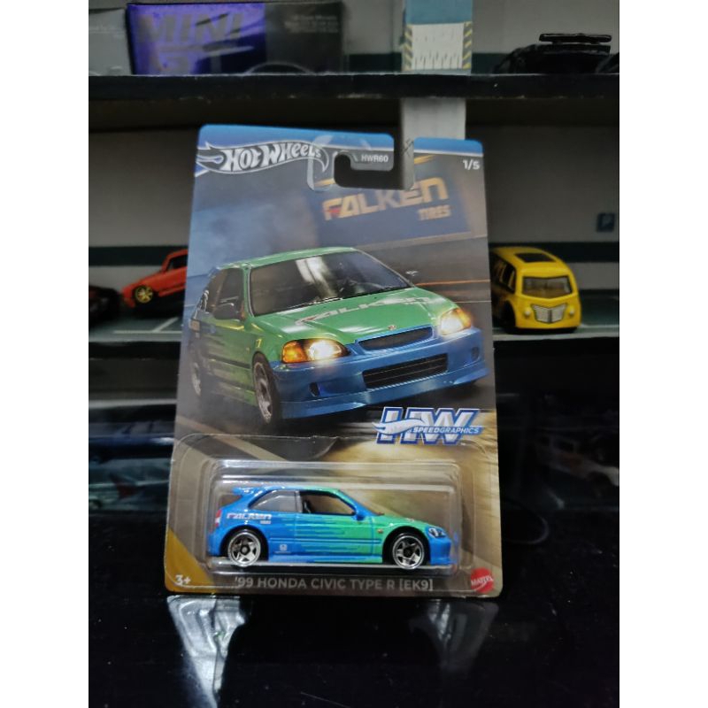 hot wheels 99 honda civic type r (ek9) falken