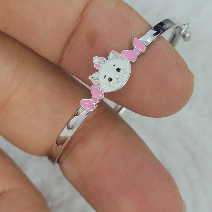 gelang baby model cat variasi putih pita emas 75% 750 75 % 17k