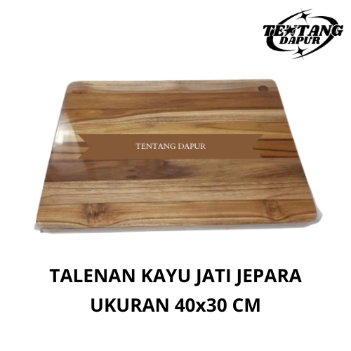 Talenan Kayu Jati asli 100% Jumbo Tebal ukuran 40x30 CM / Talenan kayu jati asli jepara