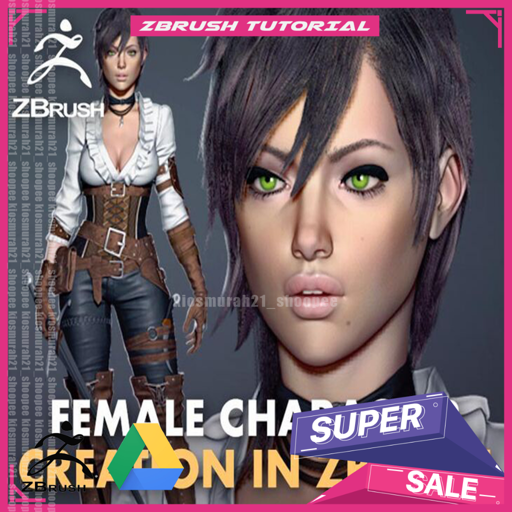 Udemy Female Character Creationin Zbrush - Frame Zbrush Tutorial