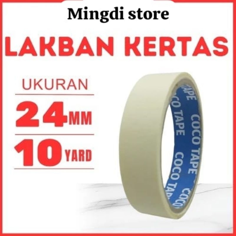 

Lakban Kertas Masking Tape Selotip Kertas 24mm x 10y 1 inch 10 yard