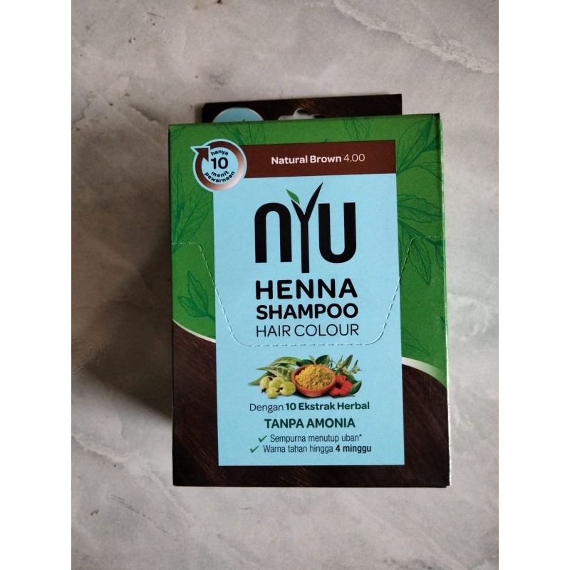 Nyu shampoo 1 box isi 4 sachet