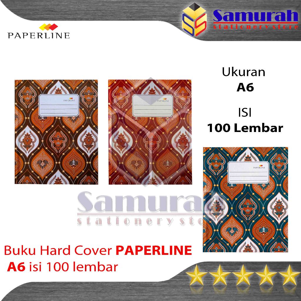 

Buku Hard Cover Paperline Oktavo isi 100 lembar / Buku Catatan A6 PPL Octavo / 1/4 folio Note Book