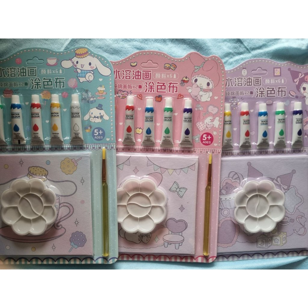 

PREMIUM! CAT MELUKIS WATERCOLOR BRUSH SET SANRIO CARTOON PAINTING BIG SET