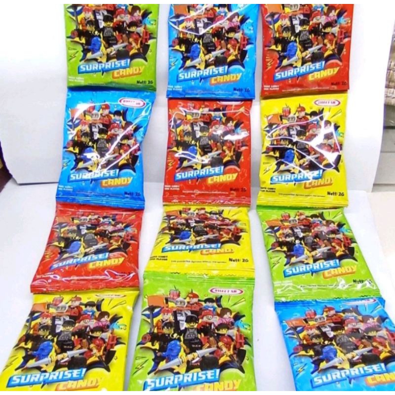 

3 PCS Super Candy Blok Bonus Lego / Permen Berhadiah Lego