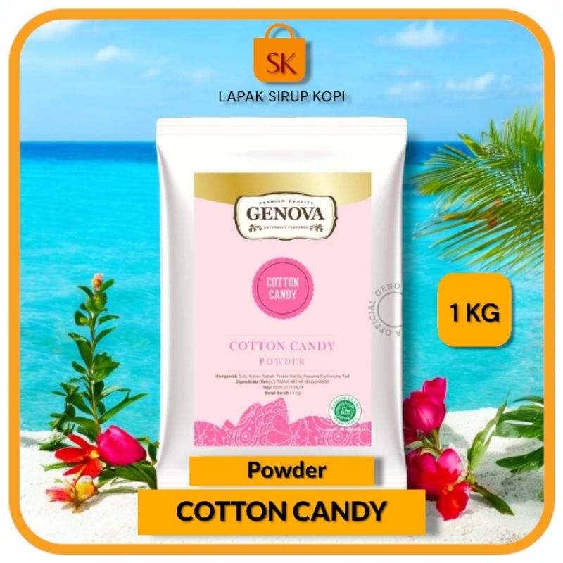 

Genova powder cotton candy 1kg - bubuk minuman rasa cotton candy 1KG