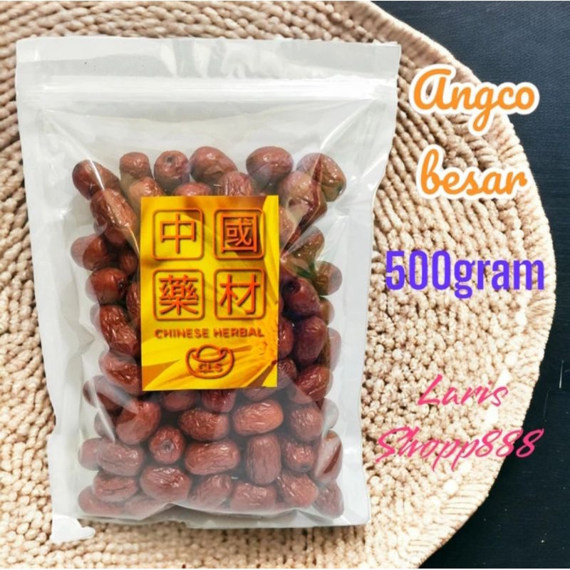 

angco besar 500 gram / kurma merah besar 500gram / repack import China /ls