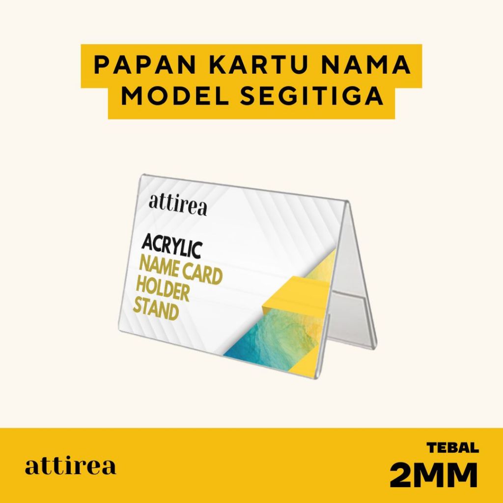 

Papan Kartu Nama Akrilik Tipe Segitiga