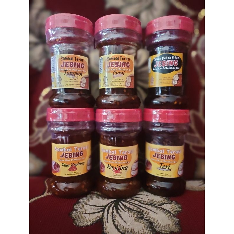 

Sambal Terasi Jebing Cumi,Kepiting,Teri,Telur Kepiting,Tongkol,Sambal Bebek Hitam