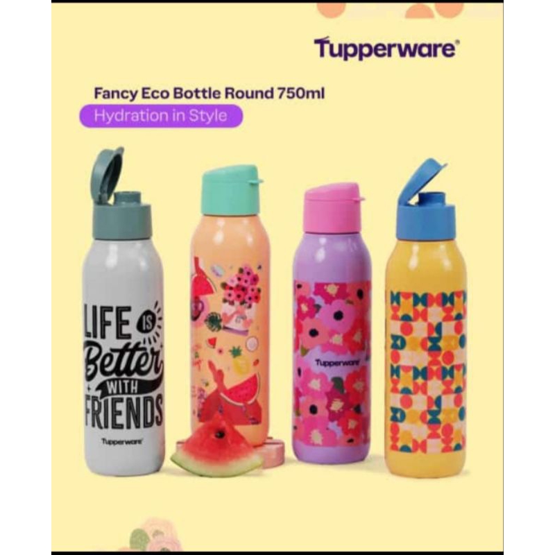 fancy bottle Round tupperware 750ml