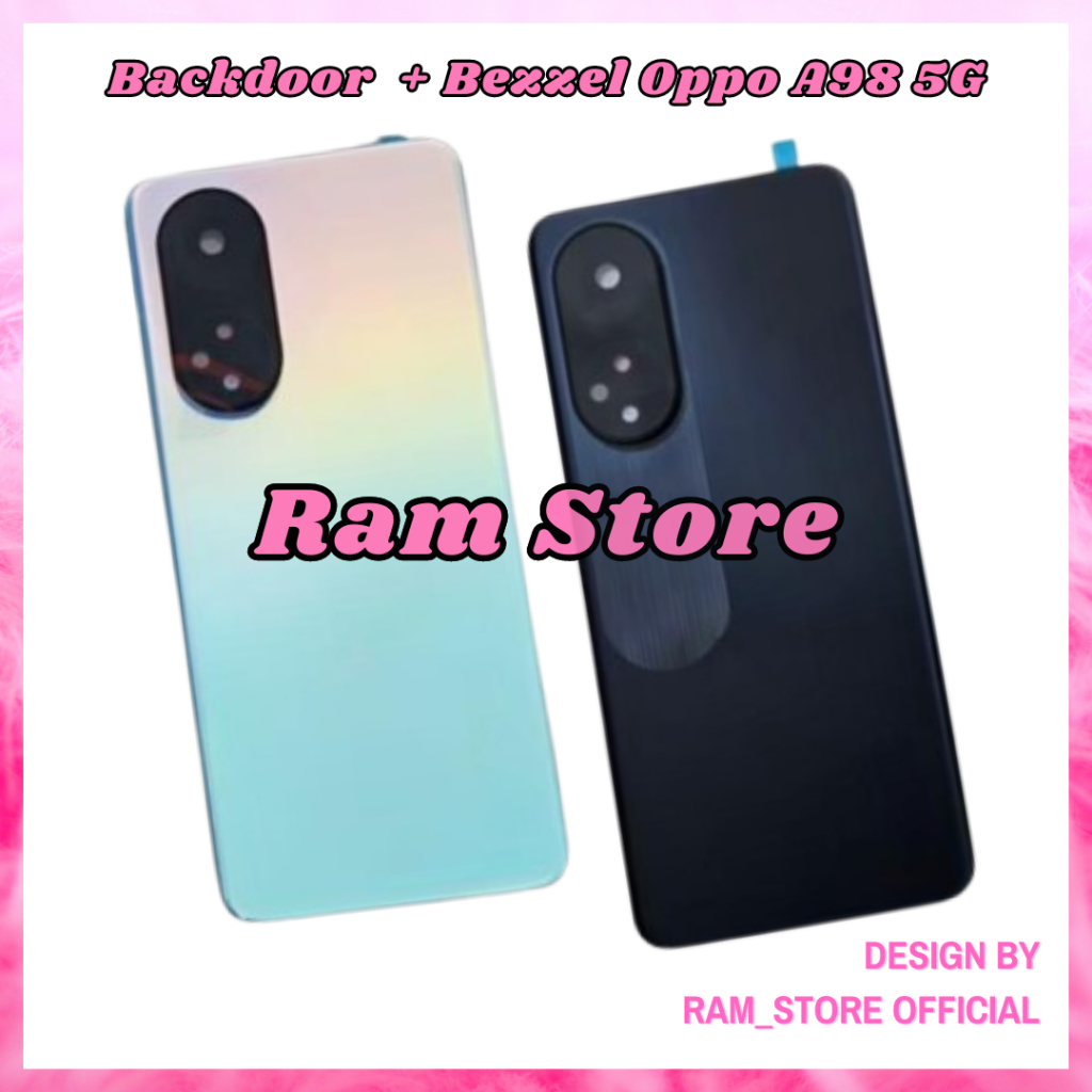 Cassing Hp Oppo A98 5G || Tulang Tengah Bezel Bazel Middle Frame Tutup Mesin plus Backdoor