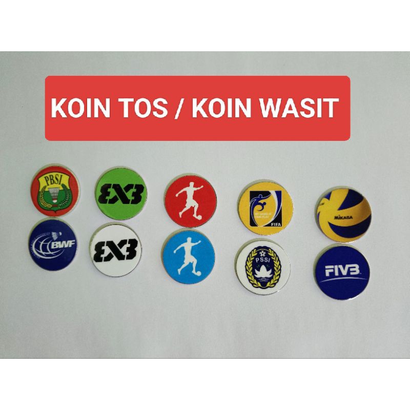 Koin wasit / koin TOS wasit sepak bola / bola voly REQUEST LOGO SENDIRI