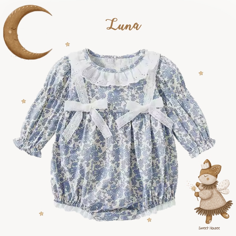 Romper Newborn Baby Luna Dress Romper Baby Baju Bayi Jumper Bayi
