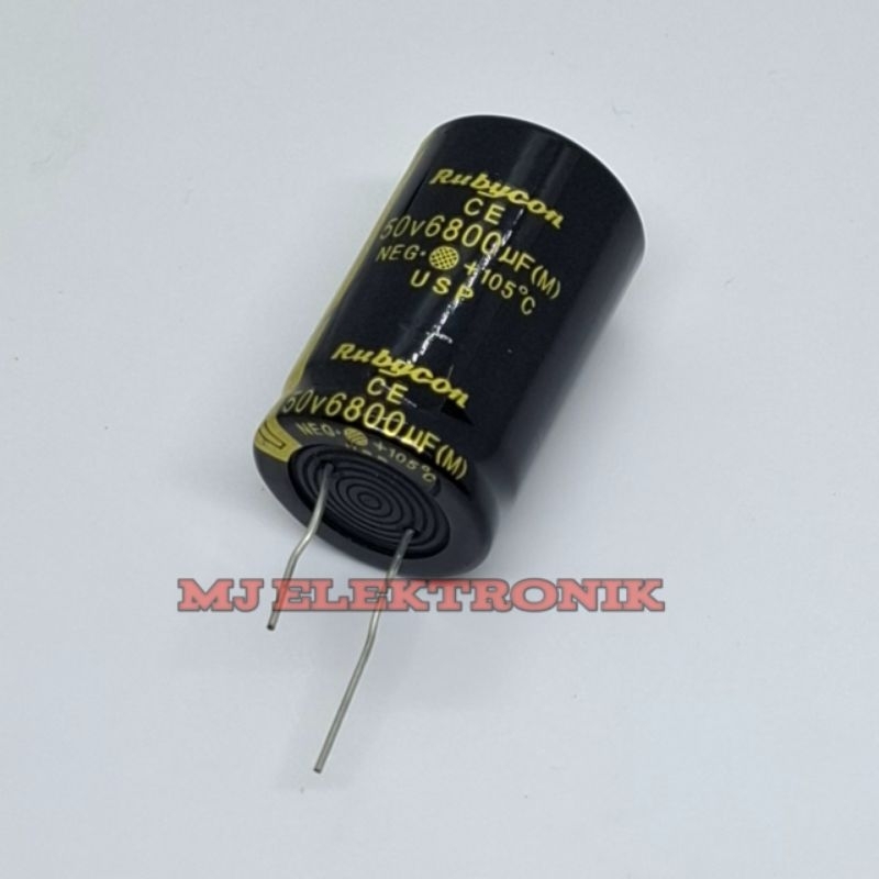 Elco 6800uf 50v Elko Rubycon 6800uf 50v Kapasitor kawat