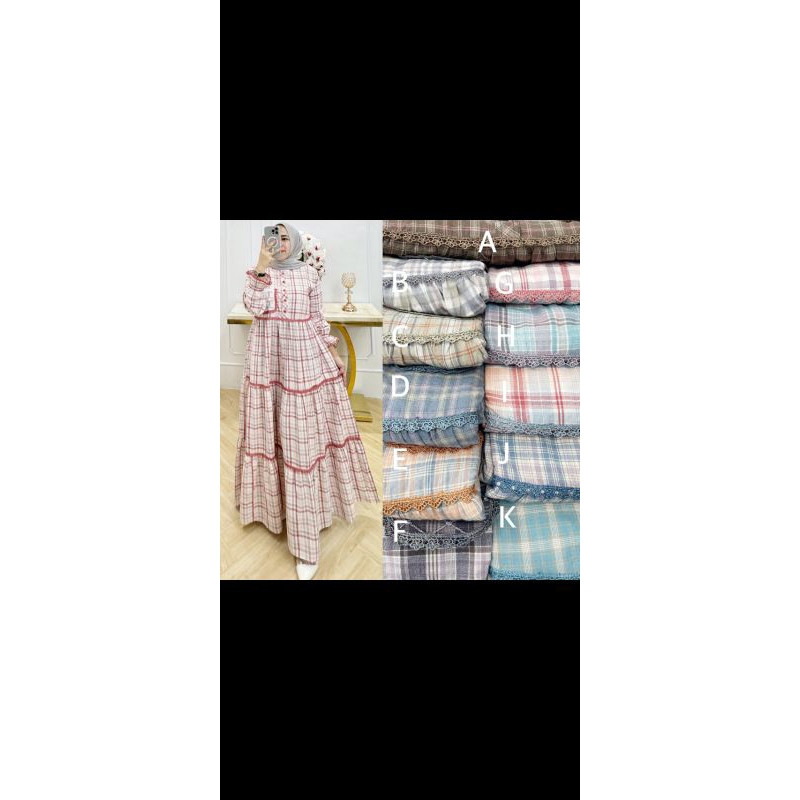 Redy gamis kotak Redy gamis nayla Redy gamis katun triset