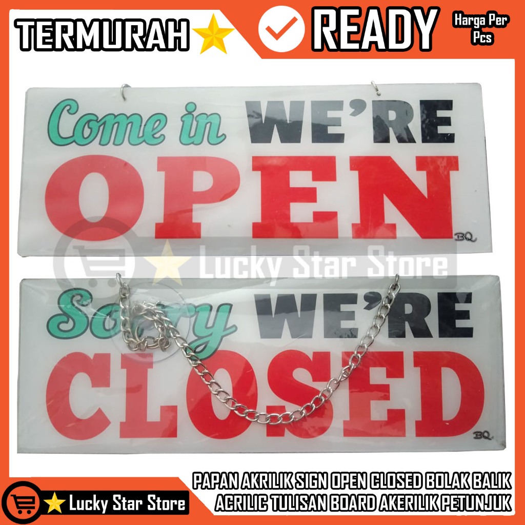 

Papan Akrilik Petunjuk Sign Bolak Balik Open Closed Stiker Board Tulisan Ruangan Akerilik Terima Kasih Untuk Tidak Merokok Dilarang Rokok Acrilyc Kuat Tempel Kaca Label Lengket Double Tape Gantung Rumah Kantor Toko Buka Tutup Sorry Come In We’ Are