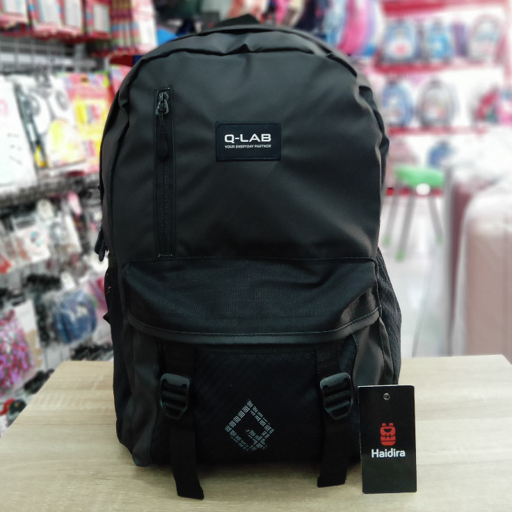 Tas Ransel Q-Lab Pria Laptop KARET CODURA BIMO WATERPROOF Original