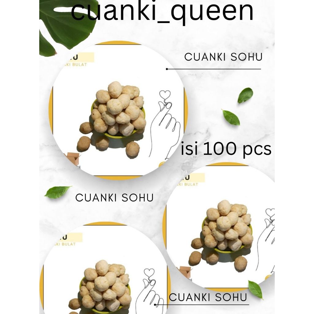 

Cuanki Sohu Besar isi 100 pcs Cuankie Tahu bulat kering toping seblak baso aci mie bakso