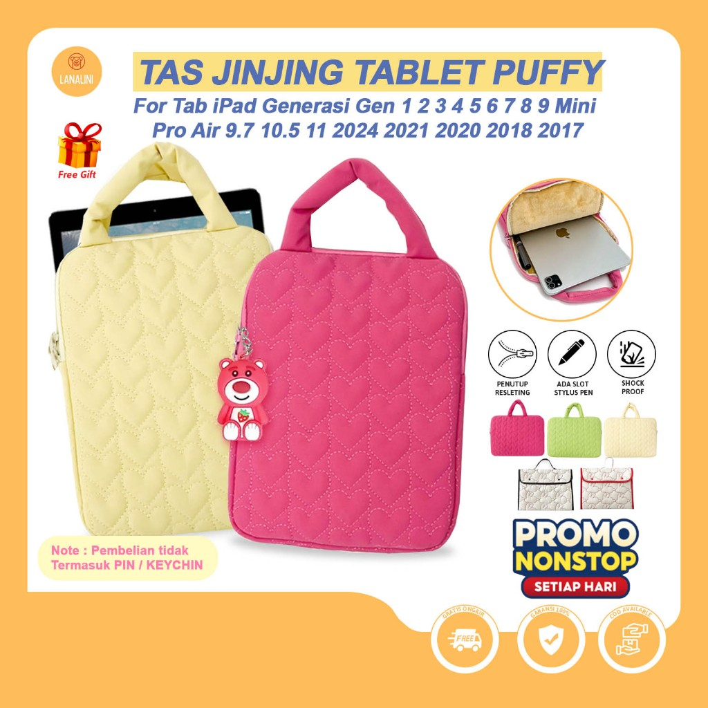 Tas Apple iPad 11th 2025 Air Pro M4 M3 M2 M1 Generasi Gen 1 2 3 4 5 6 7 8 9 Mini Pro Air 9.7 10.5 11