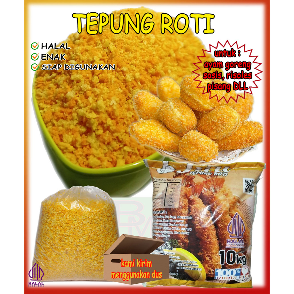 

Tepung Roti JITU Breadcrumb Mix Tepung Roti Jitu Panir Kasar kemasan 250 gram