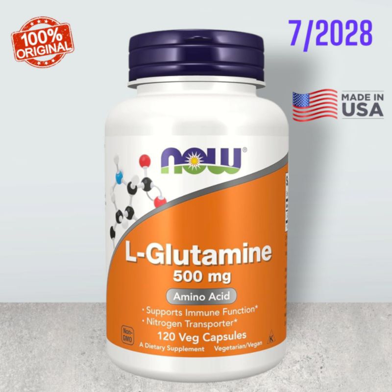 

Now Foods L-Glutamine 500 mg 120 Veg Capsules 500mg food L Glutamine veggie