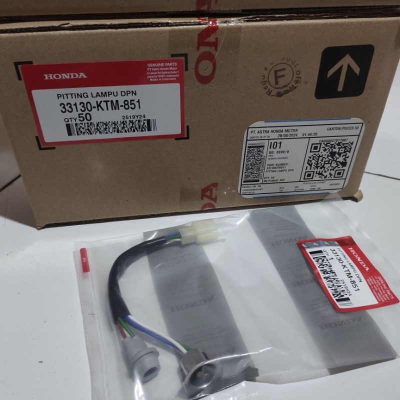 33130-KTM-851 Pitting Fiting lampu depan Supra x 125 original