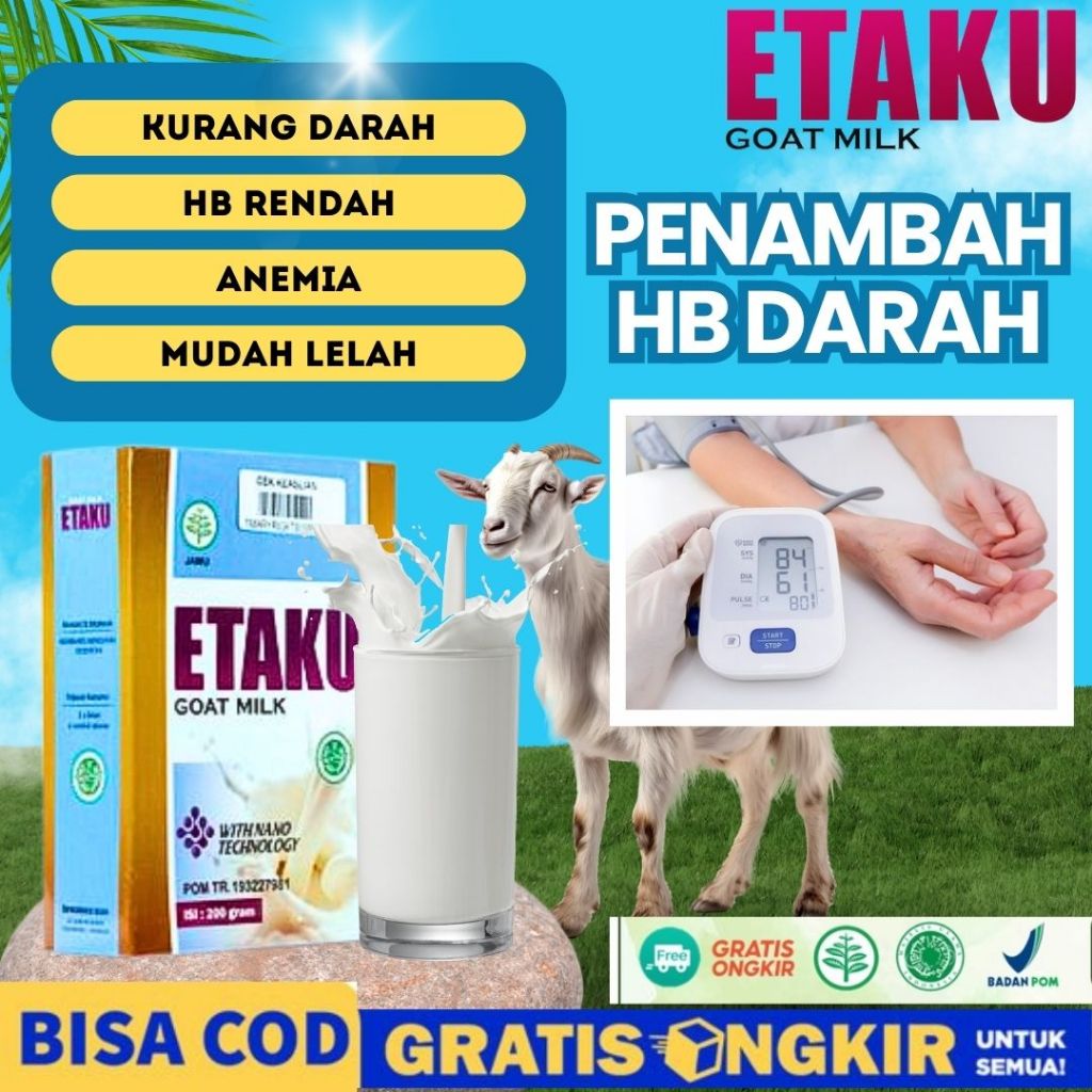 

Susu Kambing Etawa Obat Kurang Darah Penambah HB Darah Obat Anemia Walatra ETAKU Goat Milk 100% Original