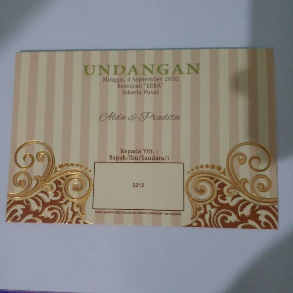 print UNDANGAN NIKAH ERBA 2212 PERNIKAHAN SUNAT SUNATAN KHITAN KHITANAN FREE PLASTIK, FOTO DESIGN