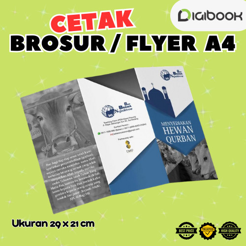 

Cetak brosur A4 bahan art paper - Cetak 1 Sisi - Paket 100 Lmbr