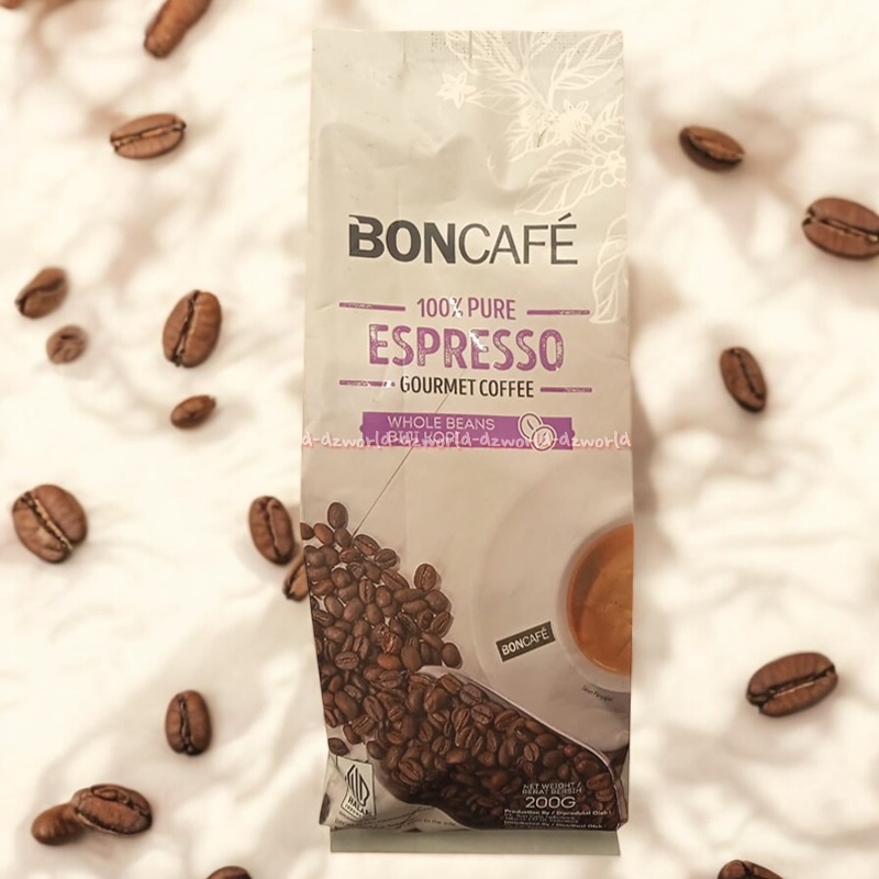 

Boncafe 200gr Espresso Grourment Coffee 100% Pure Biji Kopi Whole Beans Bon Cafe