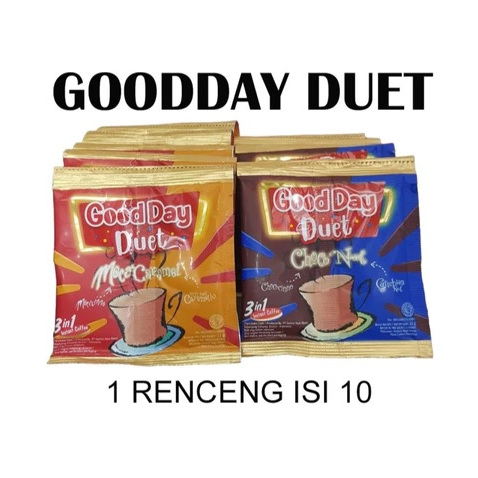 

GOOD DAY KOPI INSTANT 3 IN 1 DUET CHOCONUT MOCA'CARAMEL 10 x 22 Gr