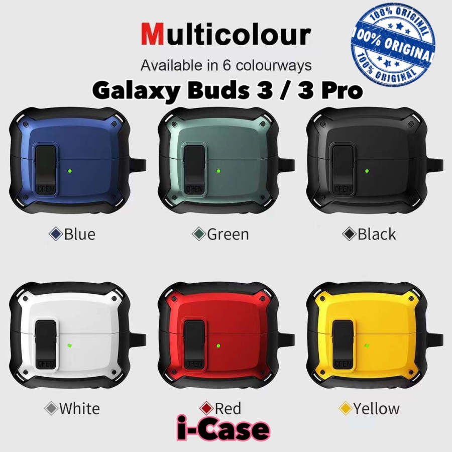 Samsung Galaxy AirBuds 3 Pro / Buds3 Klip Switch Secure Lock Soft Case With Key Chain