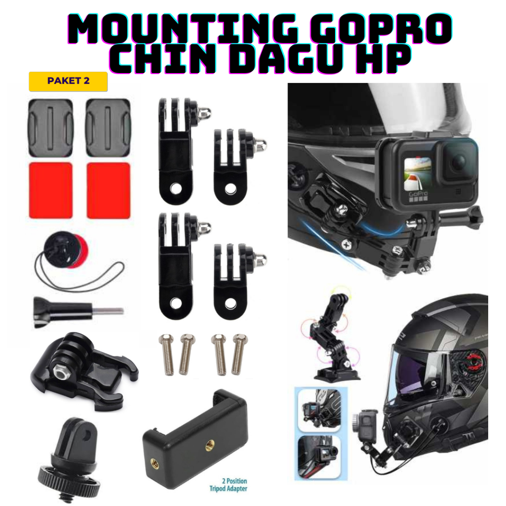 Mounting Hp Helm Bike Murah Holder HP Half Face Mounting Jhook Vlogger Action Camera