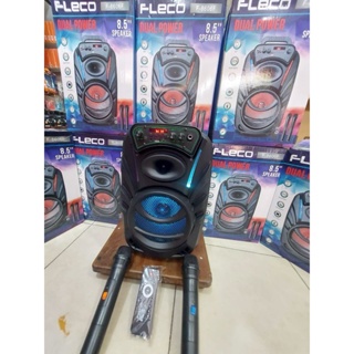 Fleco Speaker wireless karaoke fleco 8606 Uk. 8,5 Inci bonus 2 mic wireless