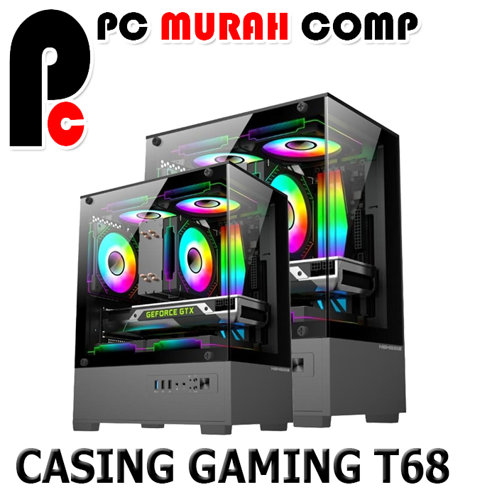 Casing mATX PC Case Gaming Casing PC Gaming NYK Notus T68