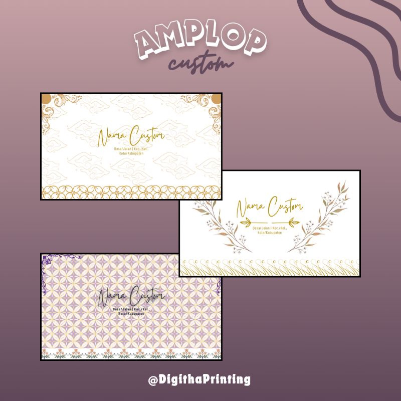 

AMPLOP KONDANGAN CUSTOM NAMA | AMPLOP UKURAN 15x9 cm