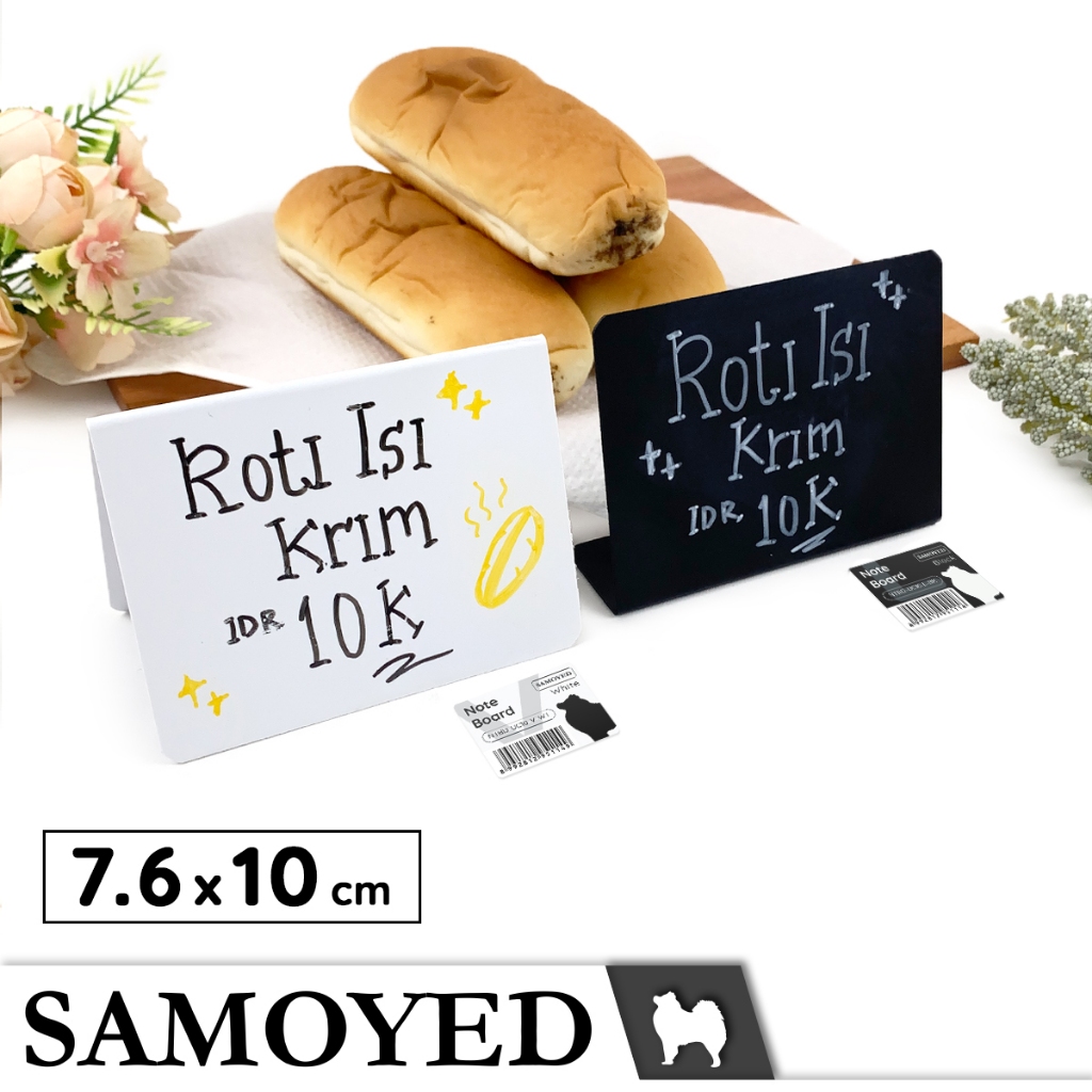 

SAMOYED NTBD-UC10 Papan Tulis Meja Kecil / Mini Serba Guna / Label Produk / Harga / Menu / Nomor Meja / Price Tag / Display / Reserved / Note Board / Blackboard / Whiteboard